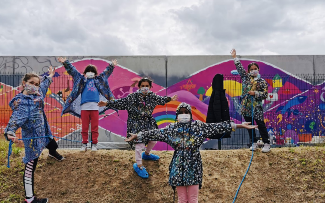 Fresque participative au groupe scolaire Niki De Saint Phalle de Saint-Denis