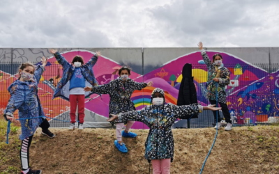 Fresque participative au groupe scolaire Niki De Saint Phalle de Saint-Denis