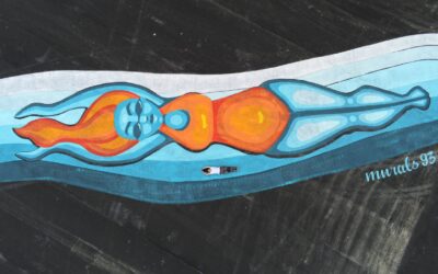 Fresque titanesque à la piscine olympique 🌊🦐
